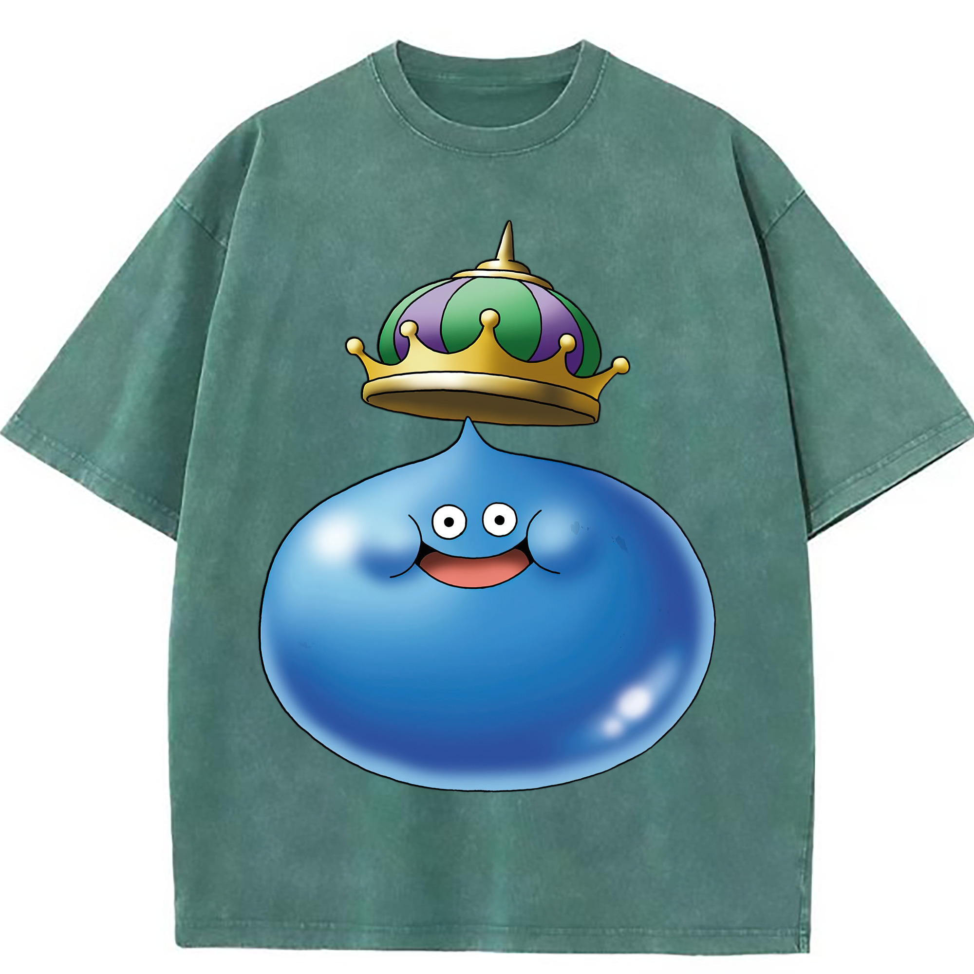 （画像用） ドラゴンクエスト Doragon Kuesuto Dragon Quest 綿100% ヴィンテージ風 半袖Tシャツ（フロントプリント）